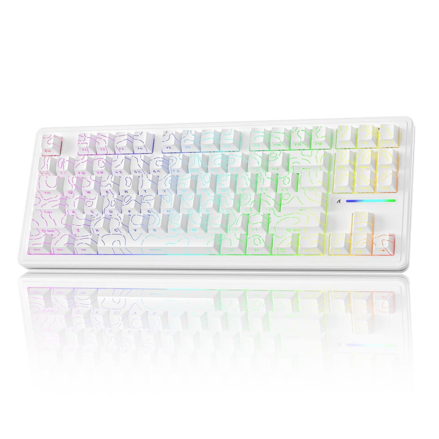 Attack Shark M87 2 Pro Wireless Mechanical Gaming Keyboard — White