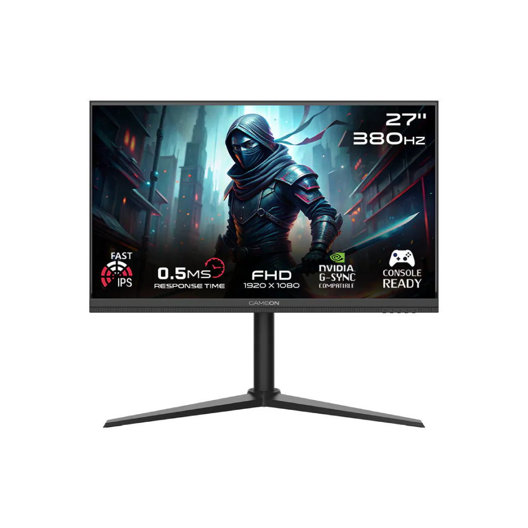 GAMEON Midnight Pro 27" FHD 380Hz Fast IPS 0.5MS Gaming Monitor (Supports PS5)
