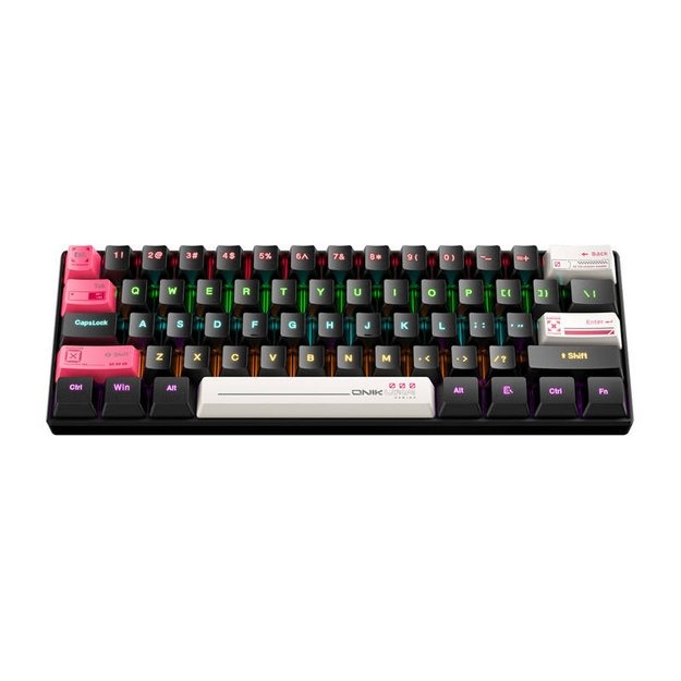 کیبۆردێکی میکانیکی وایەرکراوی ONIKUMA G55 – ڕەش (60%، 61 کلیل)