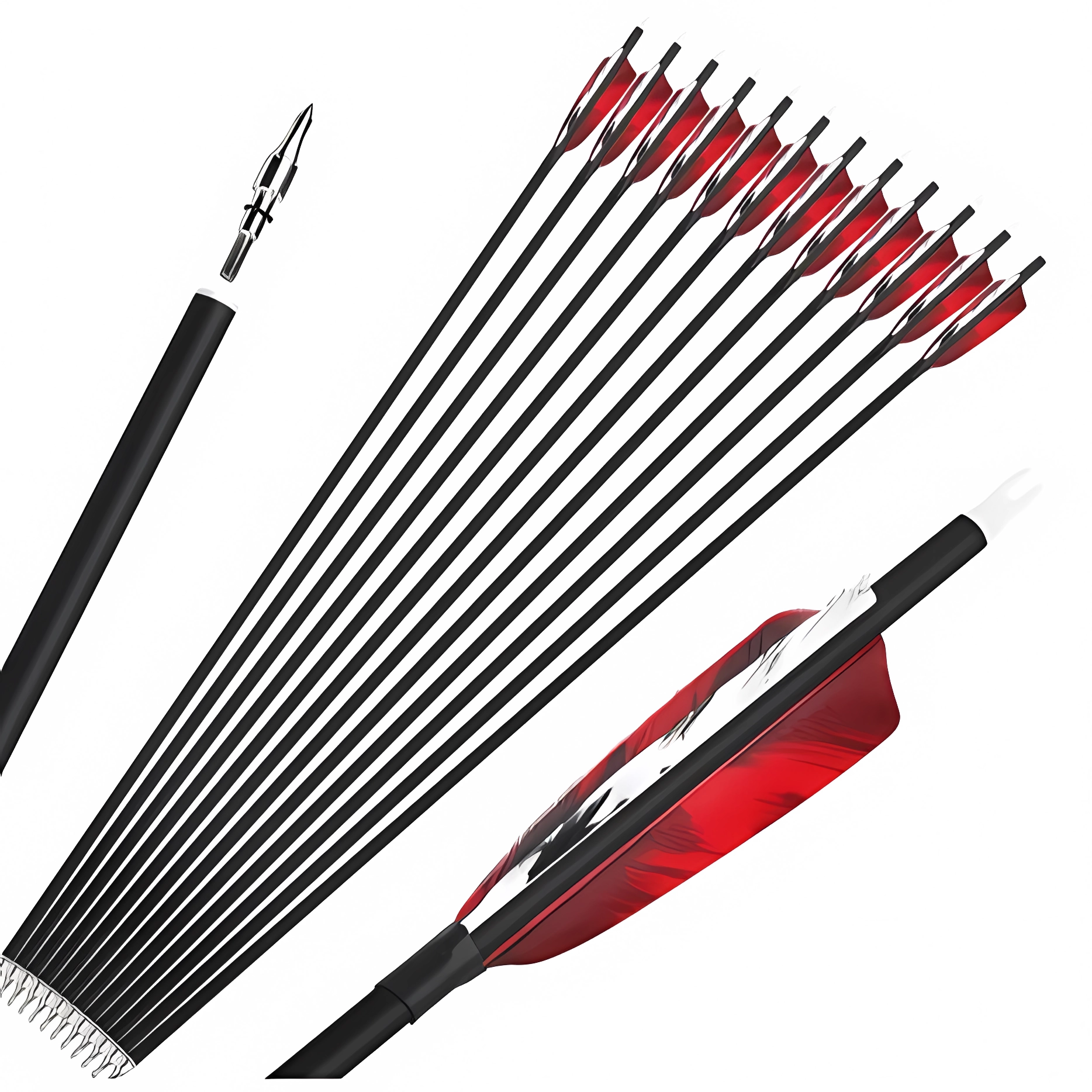 SHARROW Professional Carbon Arrows - Red