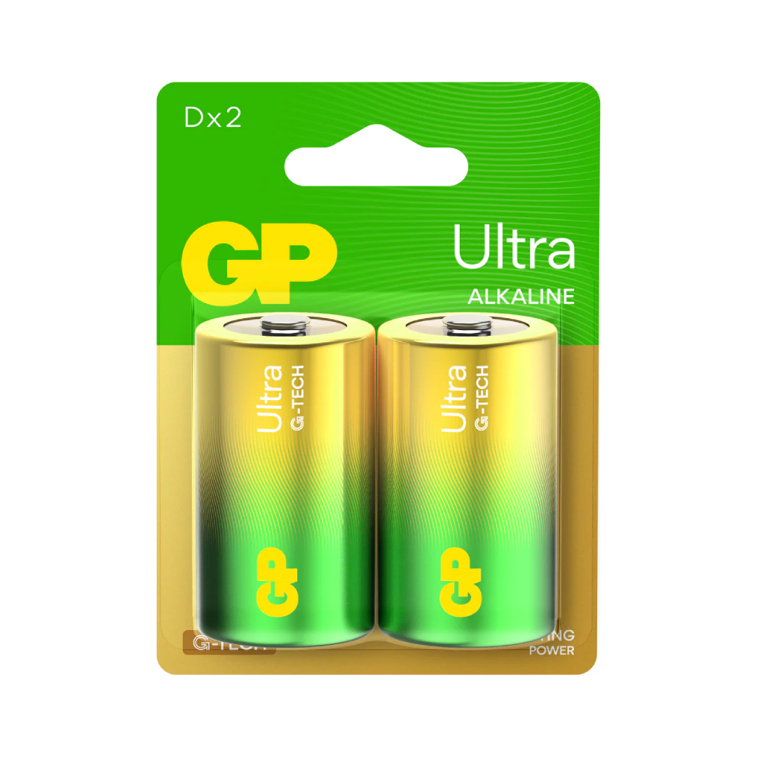بطاريات GP Ultra Alkaline حجم D – قطعتان