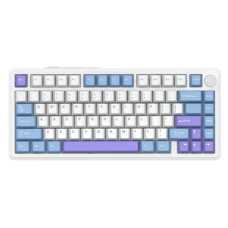 ATTACK SHARK X85 Mechanical Keyboard Grape Purple-White Jade Switch