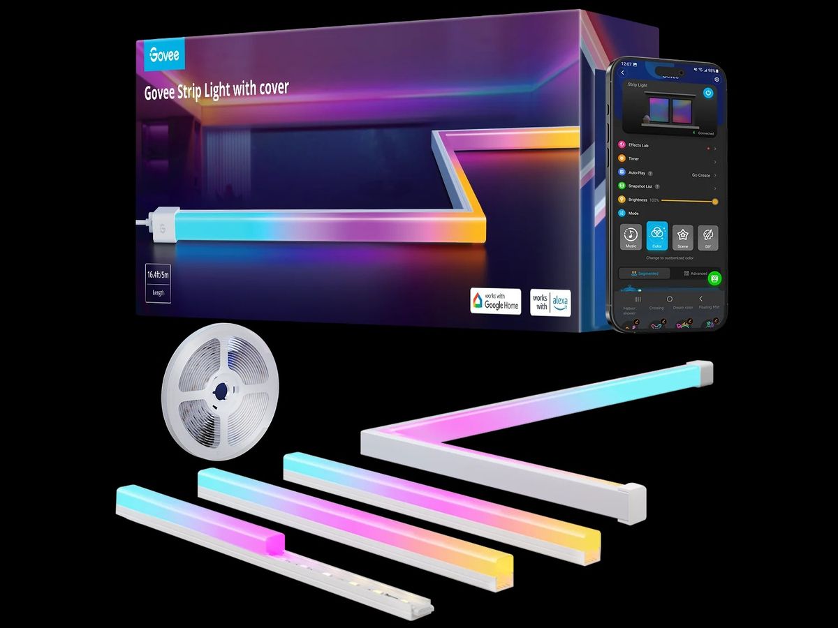 شریتی ڕووناکی Govee RGBICWW H61B5 کۆمەڵەی ٣ پارچە