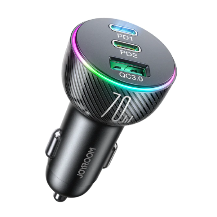 Joyroom JR-CL26 70W 3-Port (2PD+1USB) Car Charger