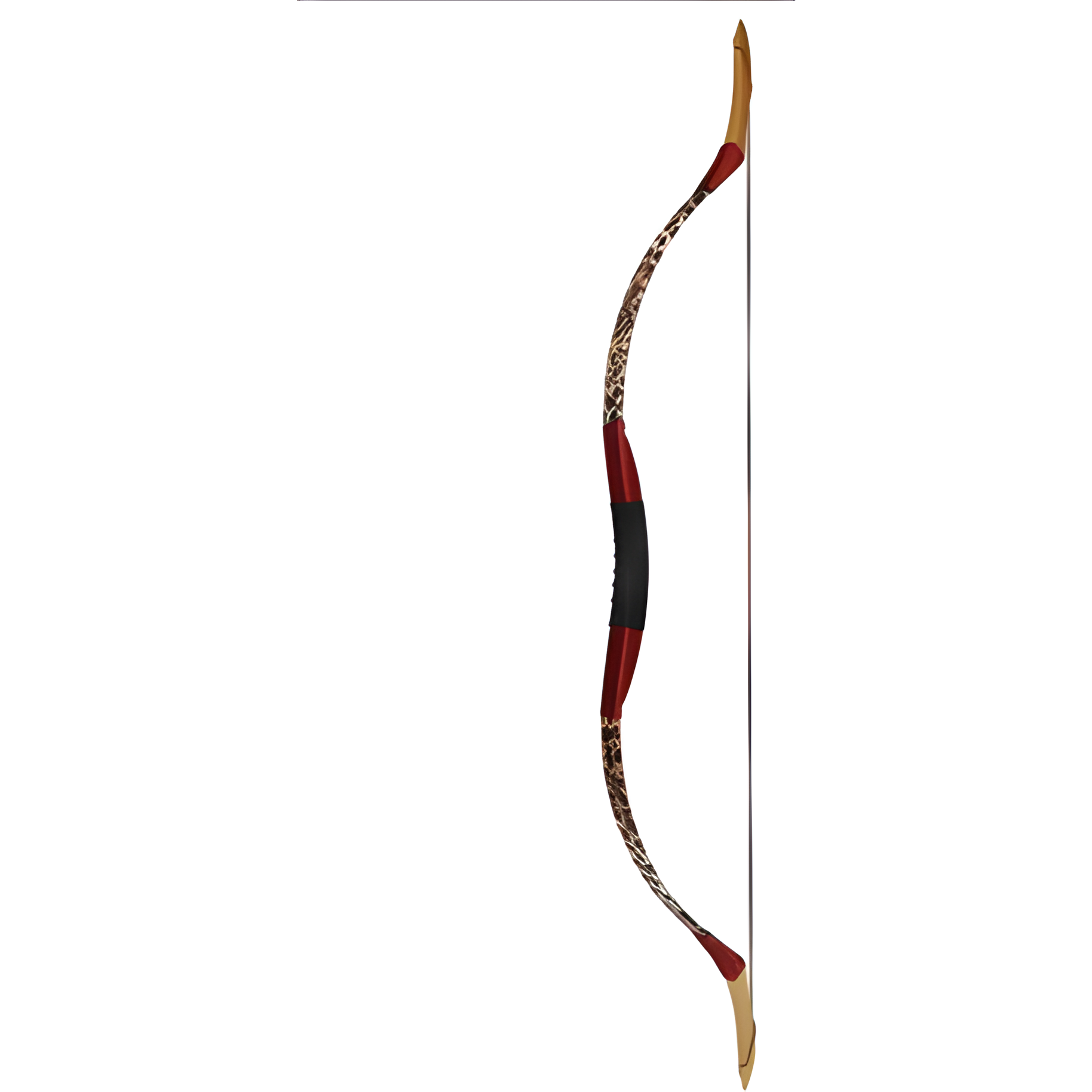 Leopard Grain Traditional Archery Longbow – 35 lb Draw Weight