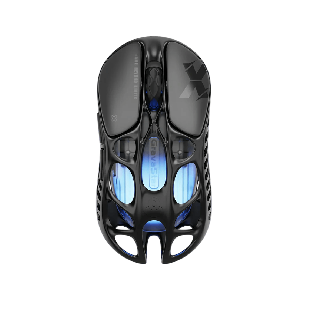 ماوسی کایەکردنی بێوایەری GravaStar Mercury X - ڕەنگی Galaxy Black