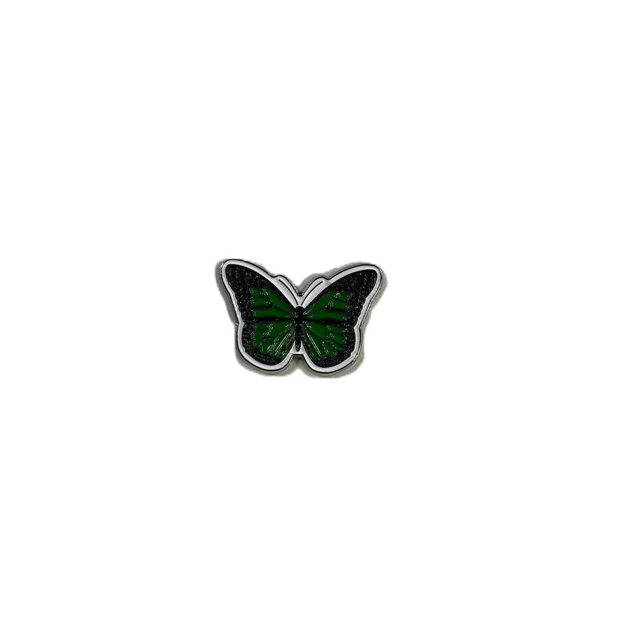 Butterfly Green metal sticker