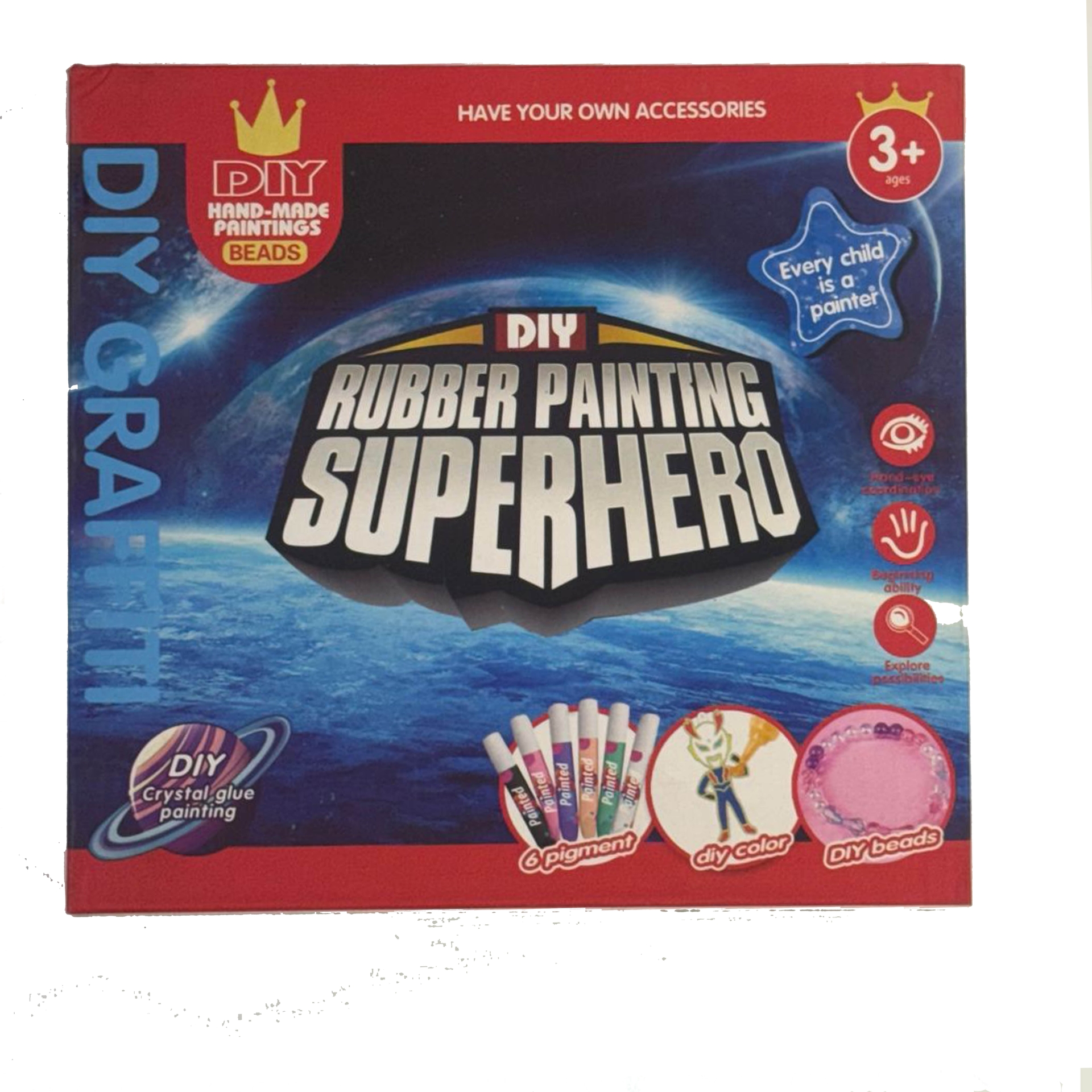 DIY Rubber Painting Superhero