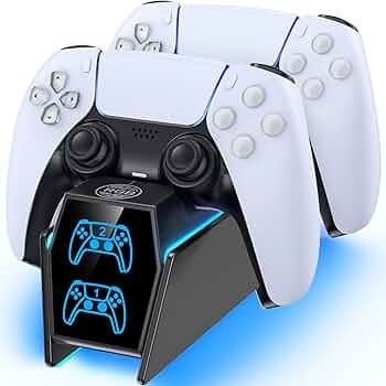 Charging Station For PS5 Dualsense / Edge Controller RGB Black 