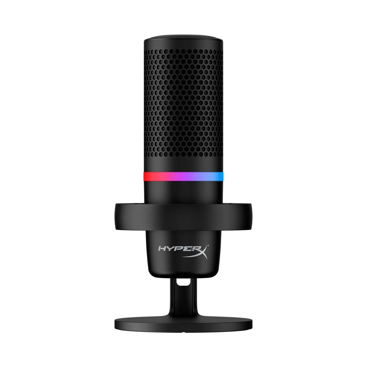 HyperX DuoCast USB Condenser Gaming Microphone – Black (RGB Lighting, Open-Box Condition)