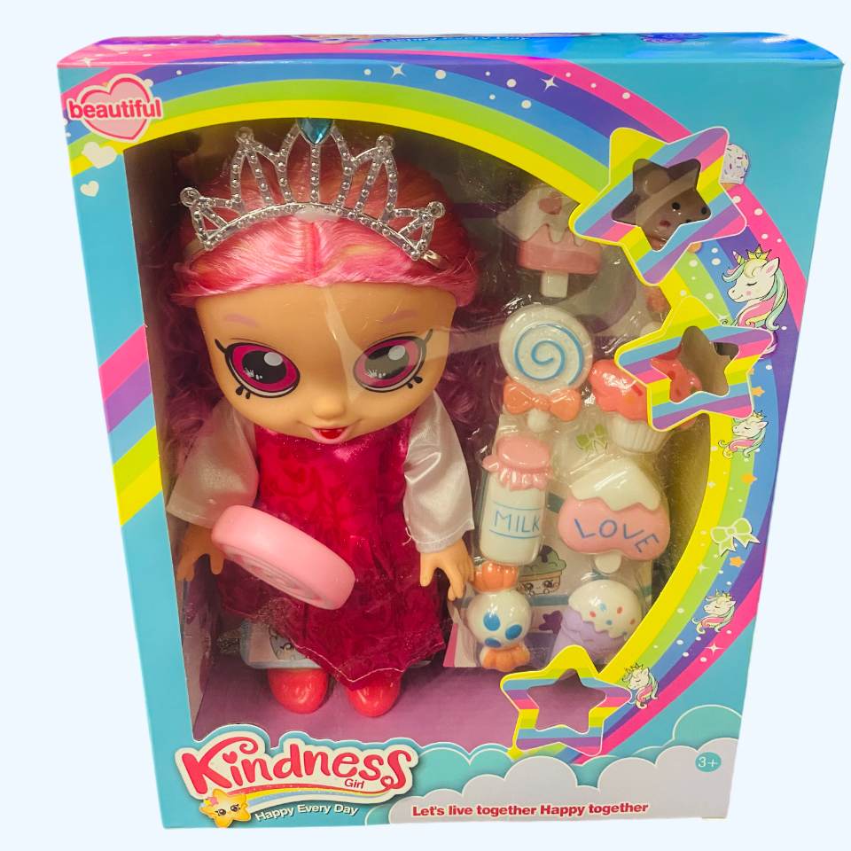 Kindness Girl Let's Live Together Pink Dress