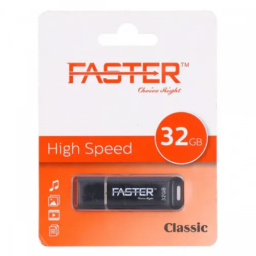 فلاش درایڤ FASTER Classic USB 2.0 – 32GB خوێندنی خێرا