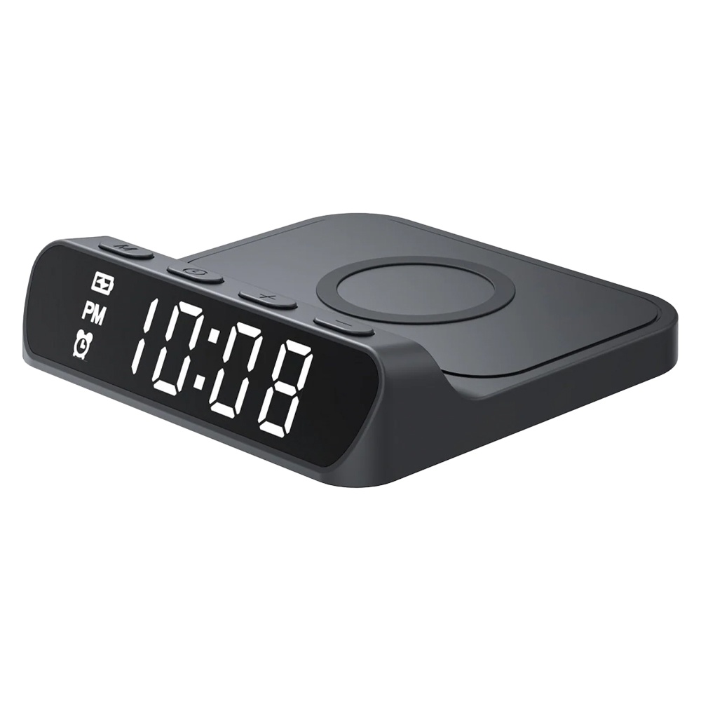 HAVIT W3031 WIRELESS CHARGER WITH ALARM CLOCK 15W BLACK