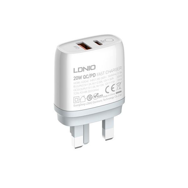 Ldnio 20w fast charger a2424c 1033ch usbc to lightning