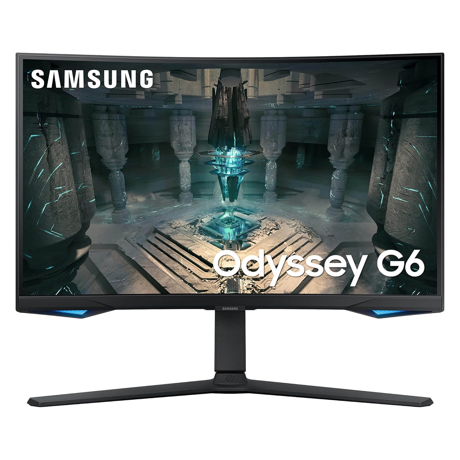  شاشة ألعاب Samsung Odyssey G6 منحنية 32 بوصة - بدقة 2K QHD، تردد 240 هرتز، سرعة استجابة 1 ملّي ثانية