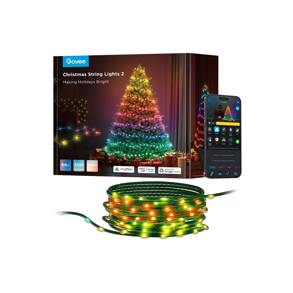 Govee Christmas Lights , Smart RGBIC String Lights App-Controlled