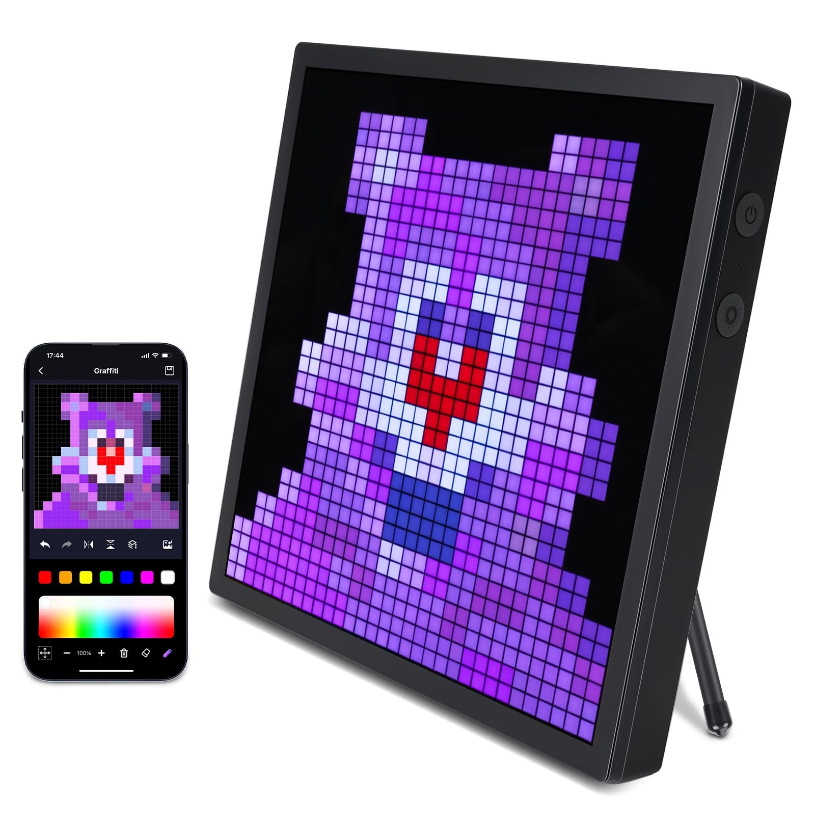 REYLAX 32x32 LED Pixel Art Display & Smart Alarm Clock