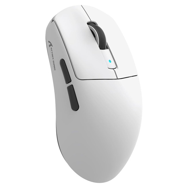 Attack Shark Mouse Paw3950 Tri Mode Mouse Wired 2.4GHz BT R6 White
