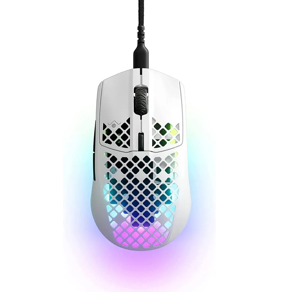 Steelseries Aerox 3 سلكي باللون الأبيض