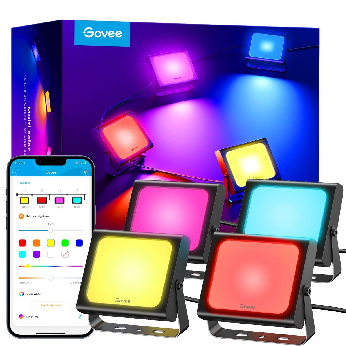 گۆڤی ئار جی بی ئای سی فلاد لایت سۆفت لایتینگ واتەرپرووف 4 پاک ئێچ 7060