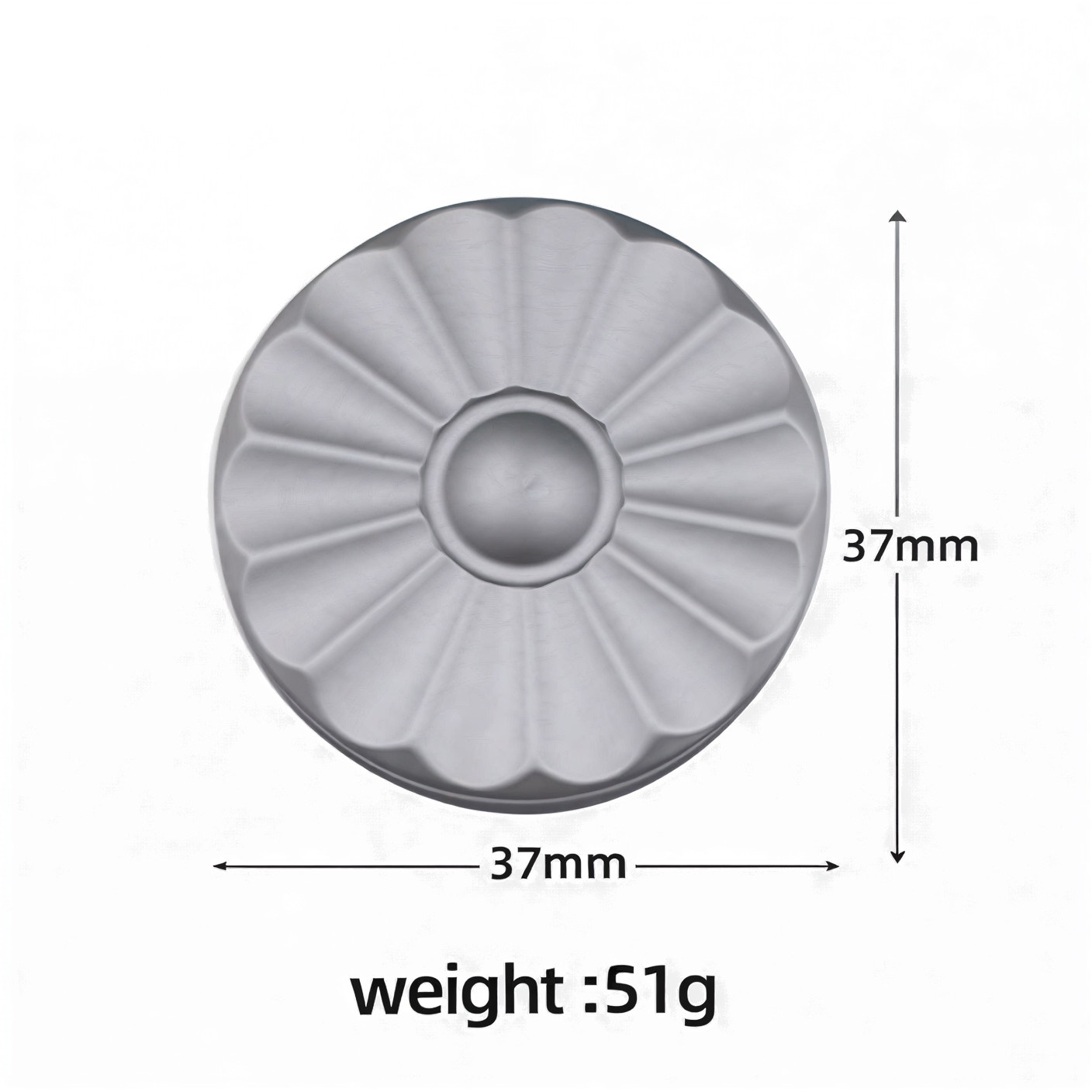 Silver flower push card