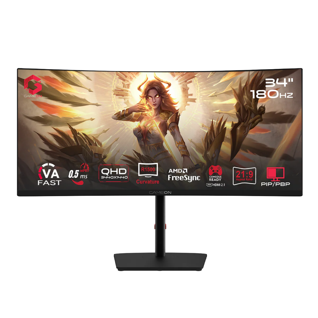 GAMEON GOC34WQHD180VA Spectra Pro Series 34" WQHD, 180Hz, MPRT 0.5ms HDMI 2.1 - Black