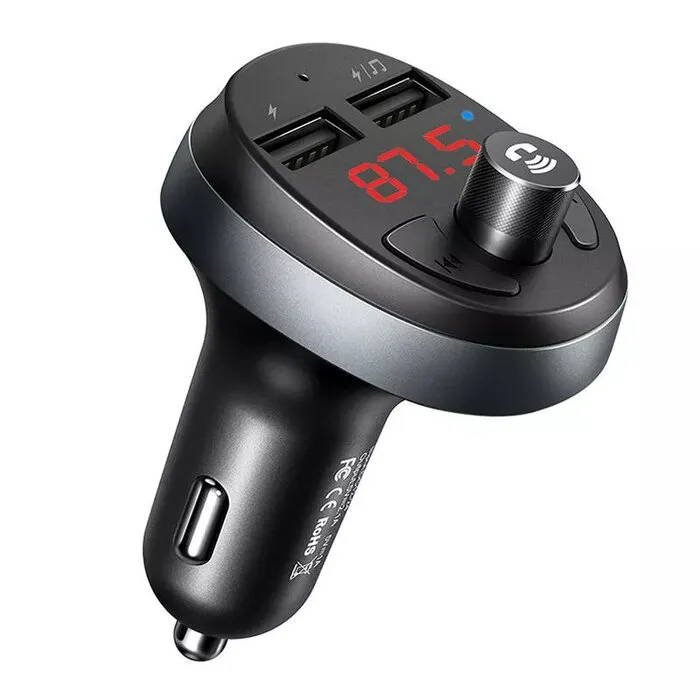 جهاز ماكدودو CC-688 ناقل FM بلوتوث مع شاحن سيارة بمنفذين USB