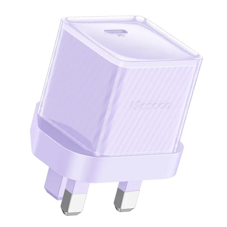 Mcdodo CH-376-MDD 20W GaN USB-C PD Fast Charger – Single Port, UK Plug, Purple