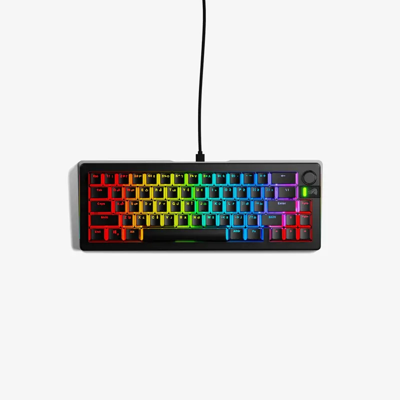 Glorious GMMK 3 65% Mechanical Gaming Keyboard (Arabic + English) - black 