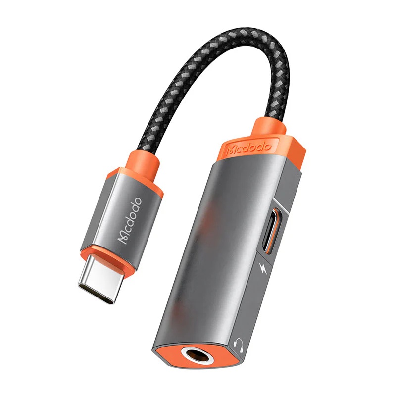MCDODO USB-C to 3.5mm Audio + USB-C Charging Adapter