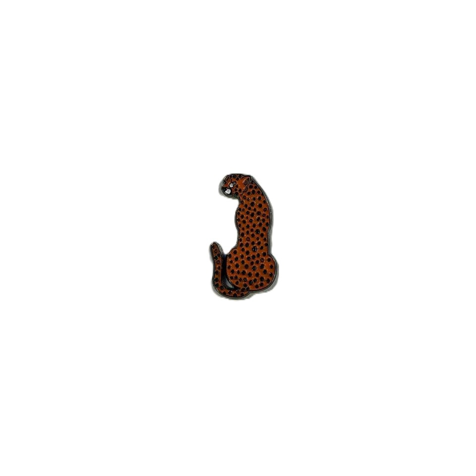 cheetah metal sticker