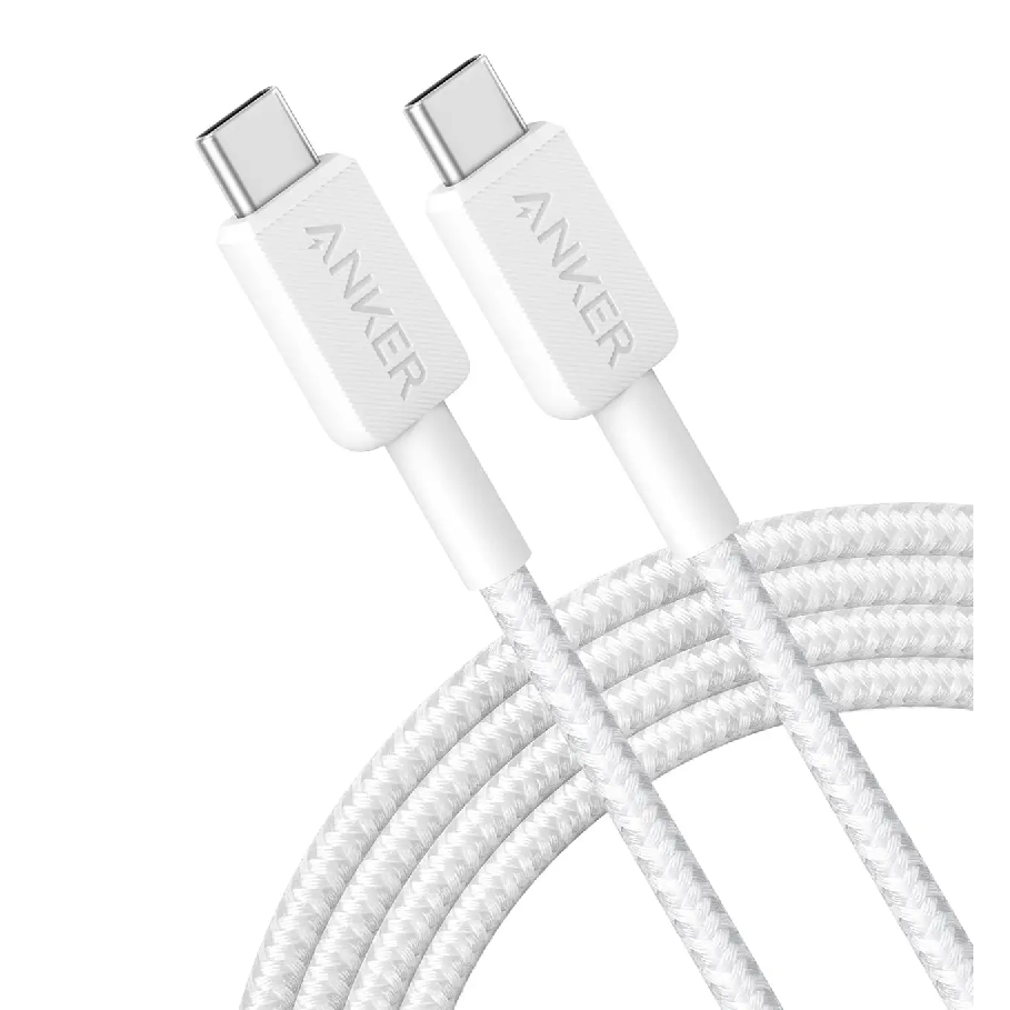Anker 322 USB-C to USB-C  A81F6H21 - White - 1.8m