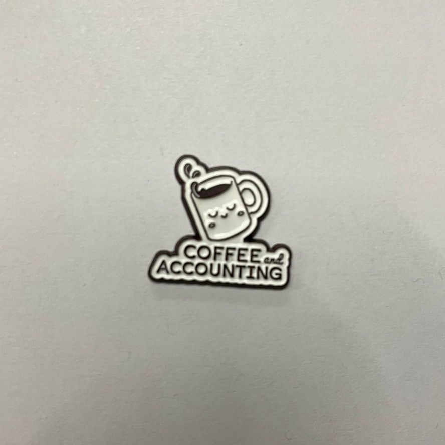 Coffee Accounting Metal Sticker
