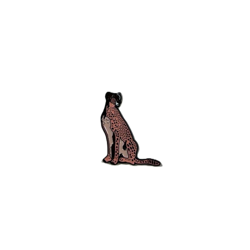 leopard metal sticker