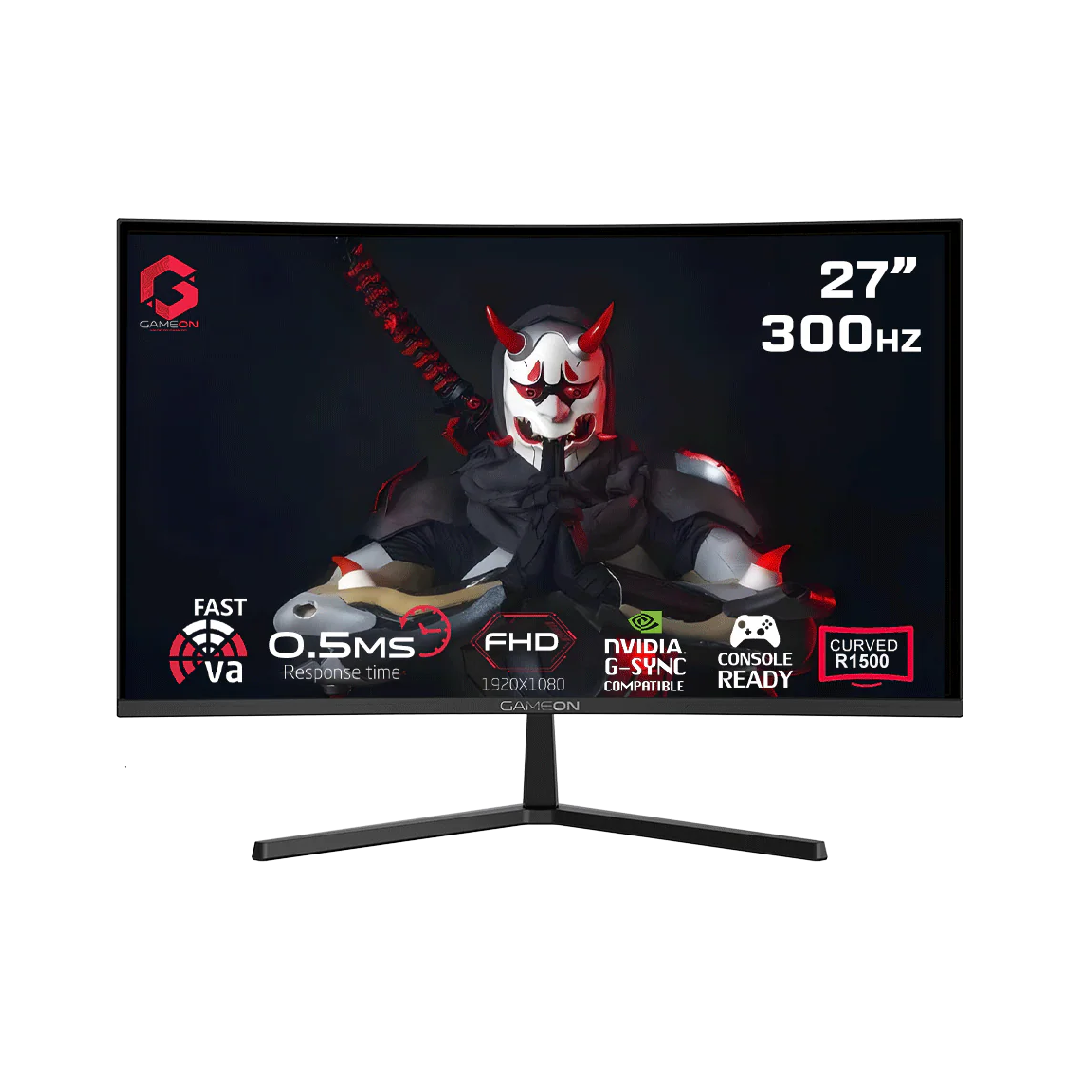 GAMEON Pro Series GOC27F300 27" FHD Curved Gaming Monitor, 280Hz, MPRT 0.5ms, HDMI 2.1, 1500R Fast VA Panel