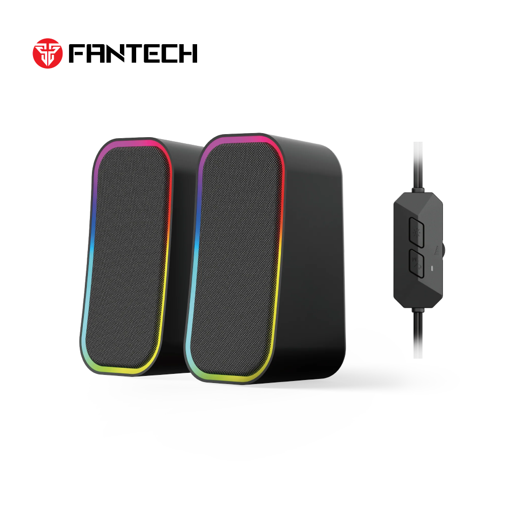 سماعة الألعاب Fantech GS304 Groove ذات الوضع المزدوج مع إضاءة RGB – أسود