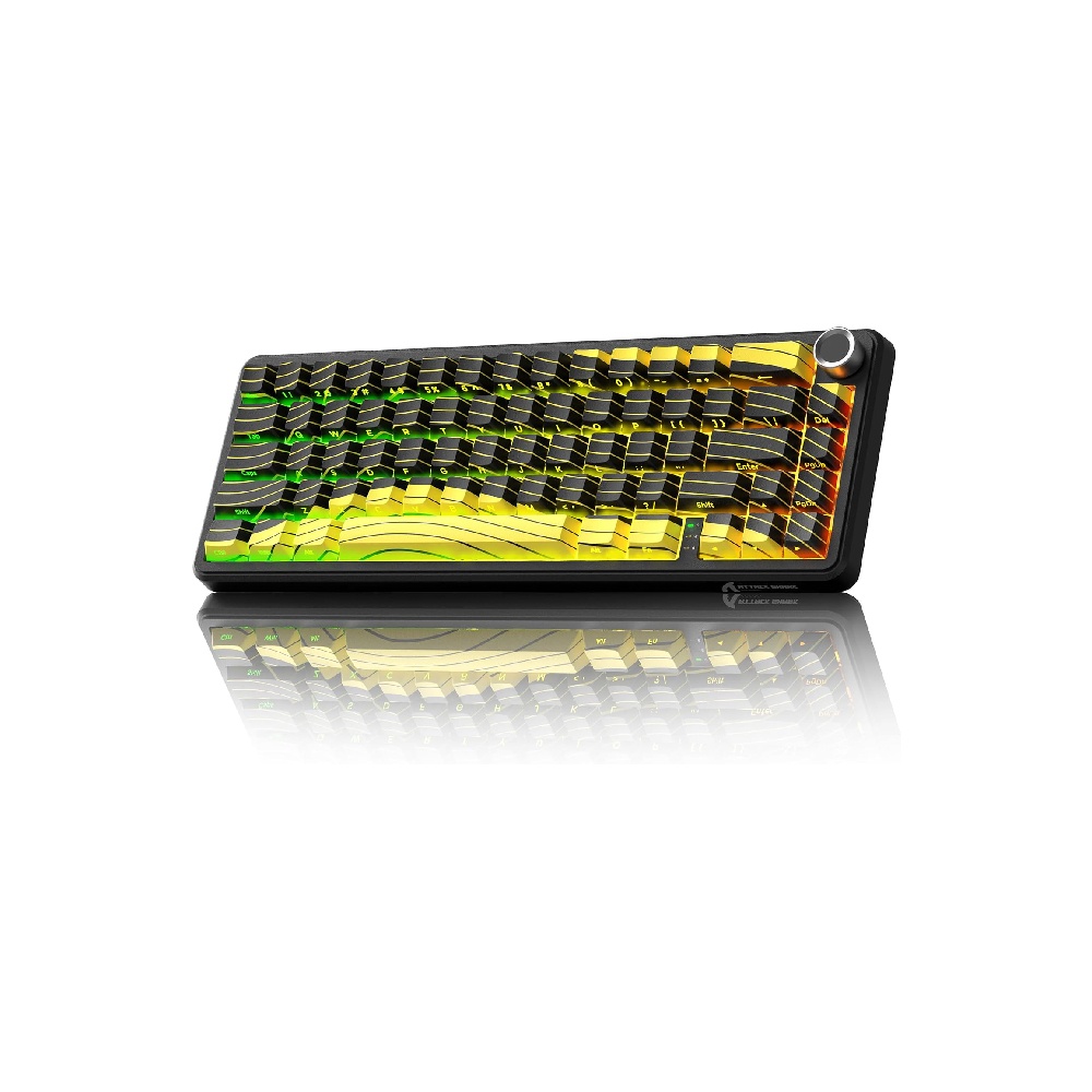 ATTACK SHARK X65 PRO HE Magnetic Keyboard Black And Yellow Contour Lines 