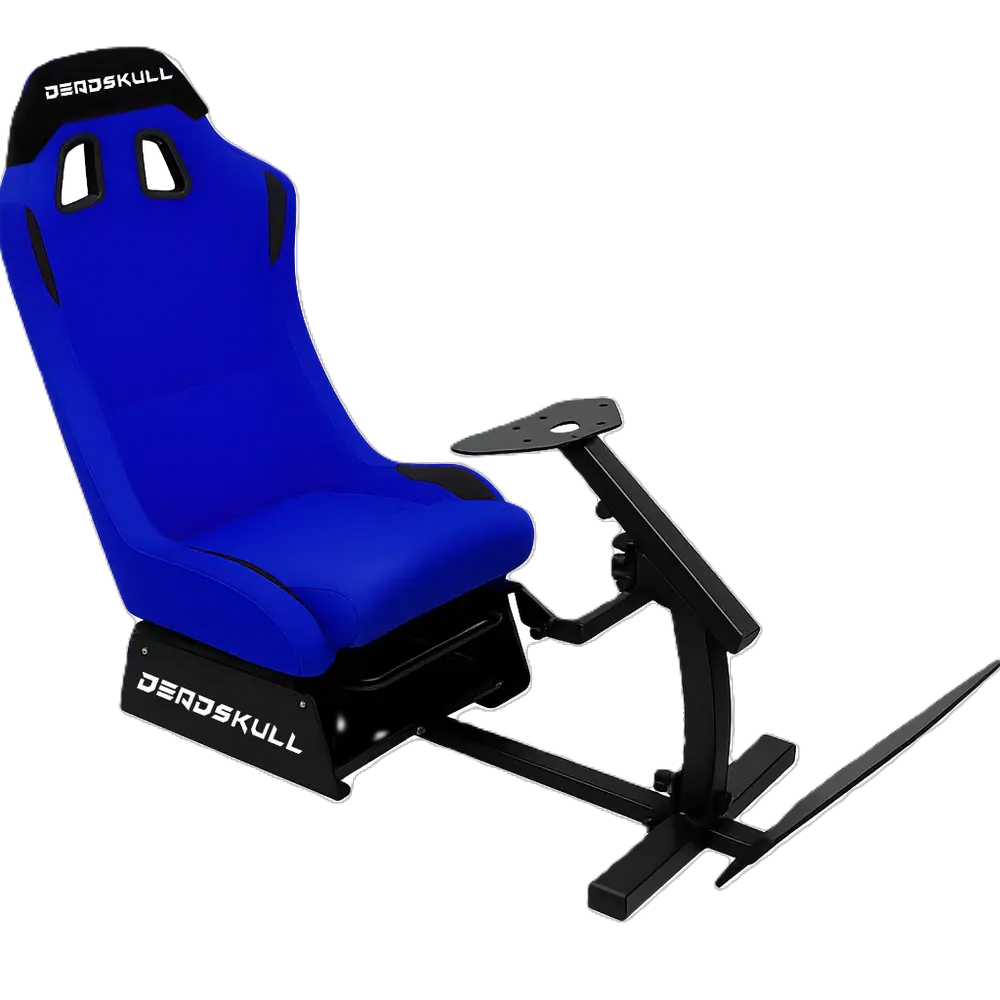 Deadskull Racing Simulator Seat Chair & Stand – Blue Shimo