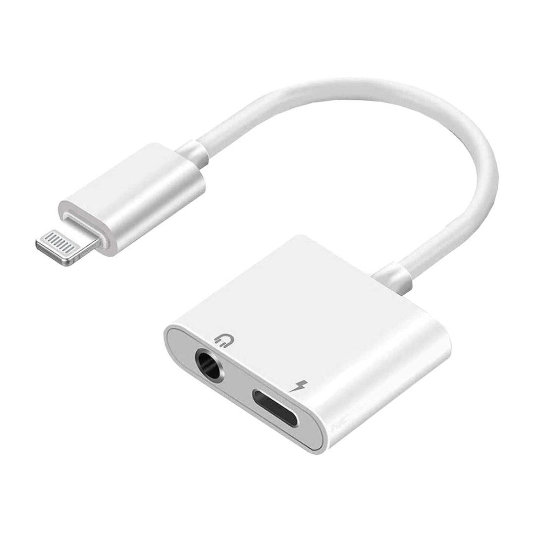 محول أونتن مزدوج Lightning للصوت والشحن لأجهزة iPhone – مقسم 2 في 1