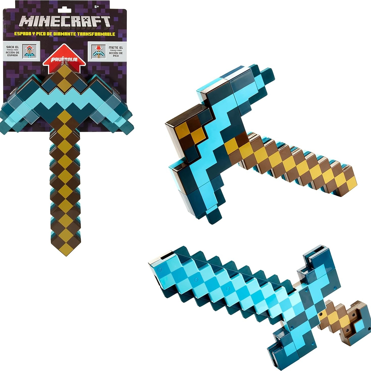 Mattel Minecraft Transforming Diamond Sword & Pick-Axe  2-in-1