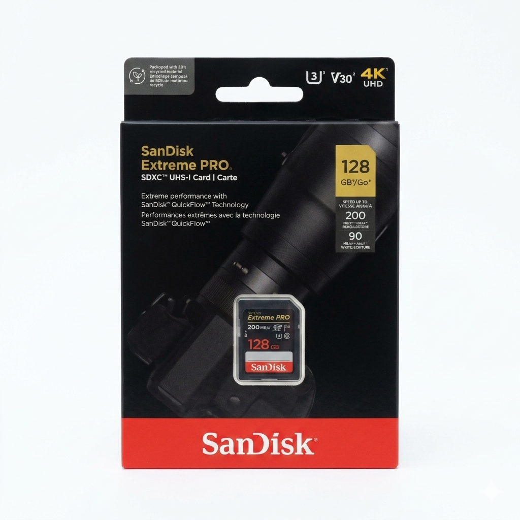 SanDisk Extreme Pro SDXC UHS-I Memory Card (128GB, 200MB/s)