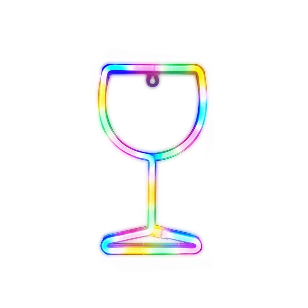 Burgundy Glass LED Lamp