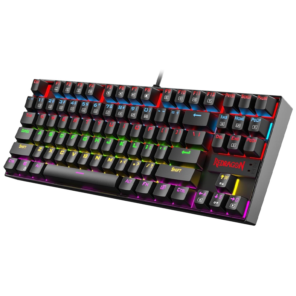 Redragon K552-RGB Kumara 80%, Wired Red Switches - Black