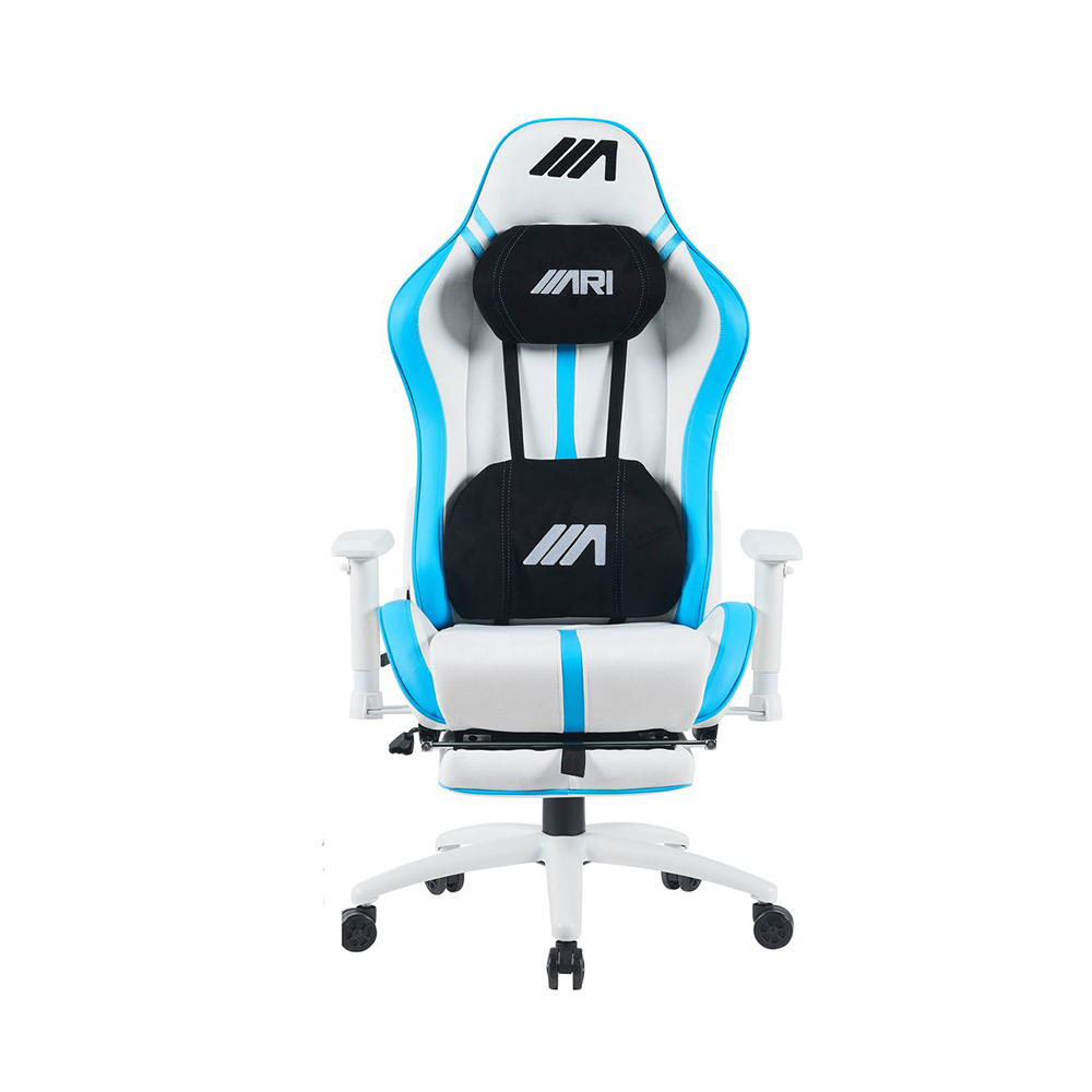 Gaming Chair AG Horizon Full Massage - White & Skyblue
