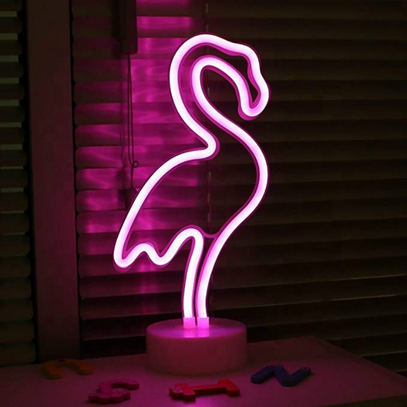 LED MODELING LAMP FLAMINGO WITH STAND