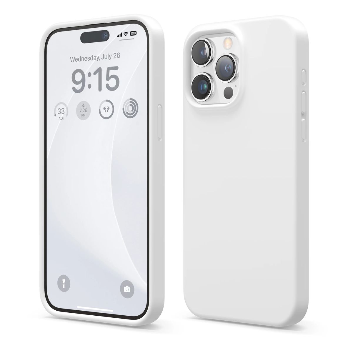  iPhone 15 Pro Max غطاء أبيض
