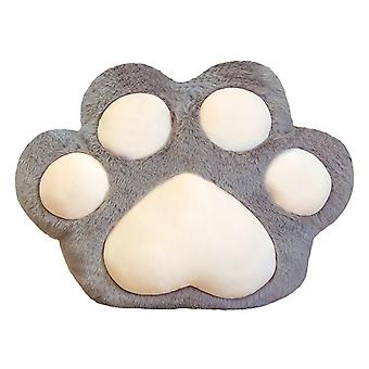 Cat Paw Shape Soft Plush Sofa – 40cm (Pink & Gray)