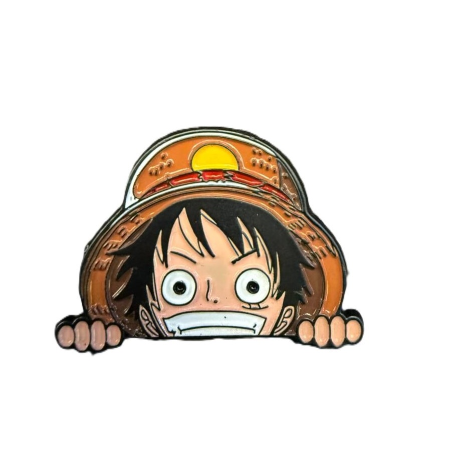 One Piece Head Metal Sticker