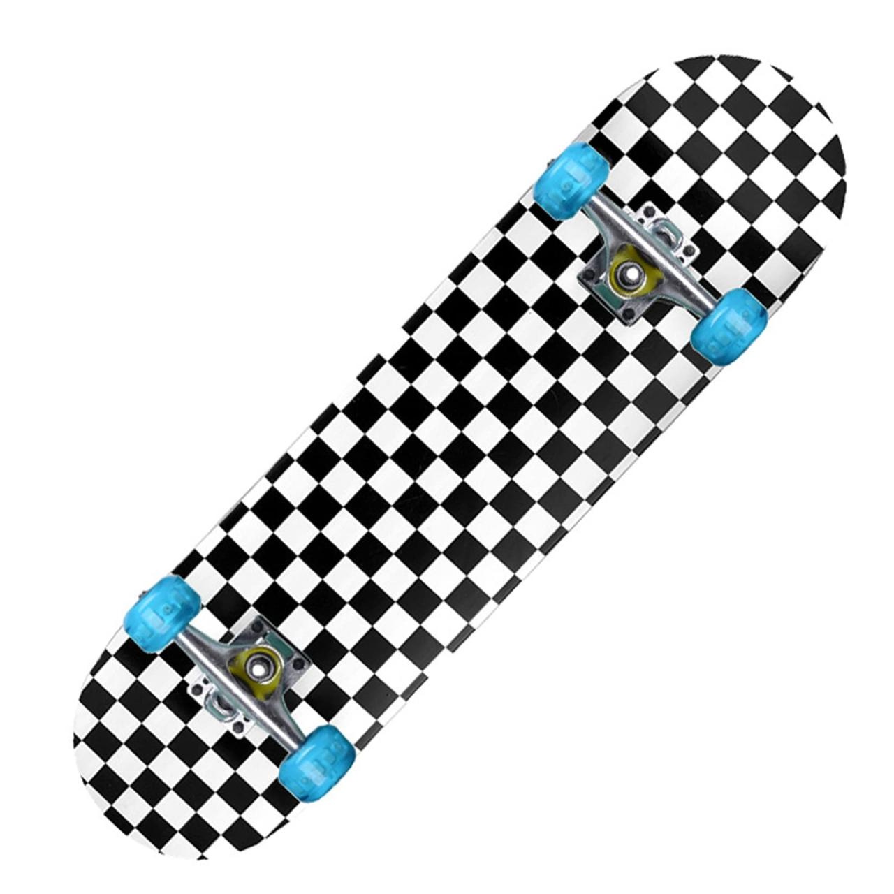 Skateboard Wood - Black / White 
