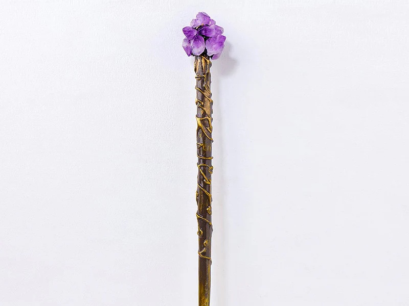 Crystal Wand Flower Purple 27cm
